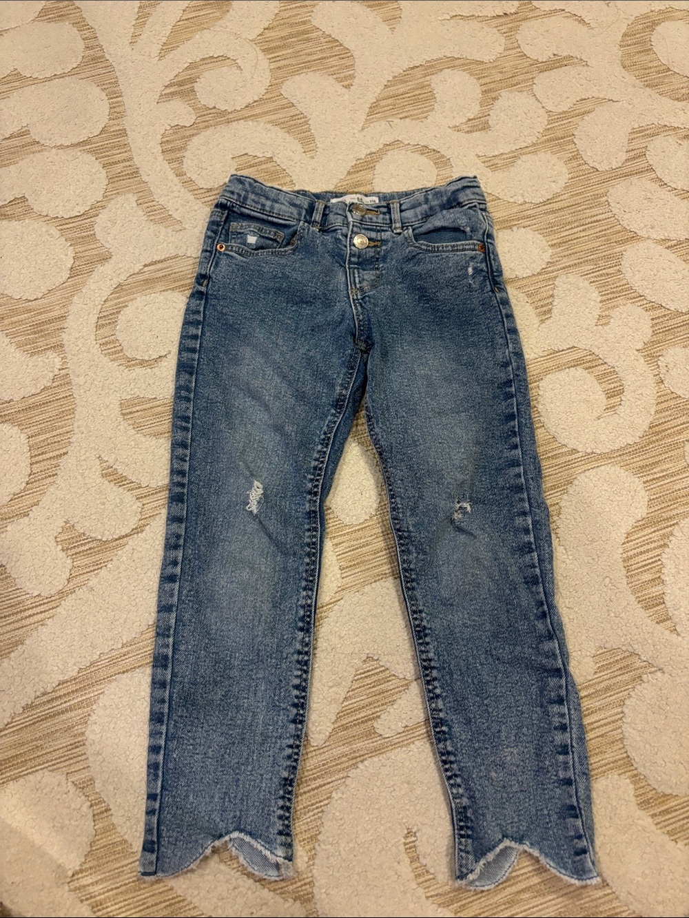 Zara girls Distressed Blue Denim Jeans
